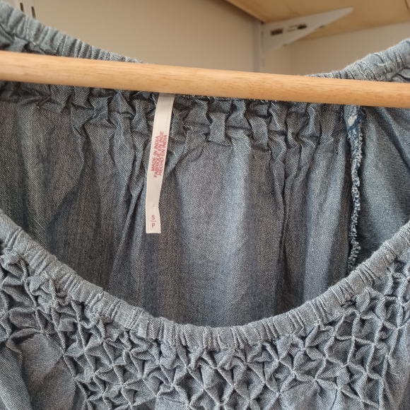 Free People AMELIE MINI DRESS IN INDIGO - Picture 8 of 10